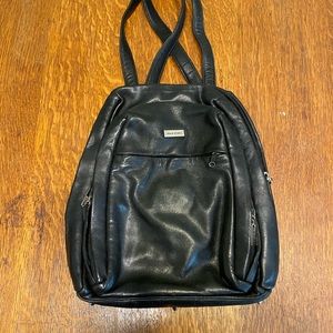Pelle Studio Black Leather Backpack